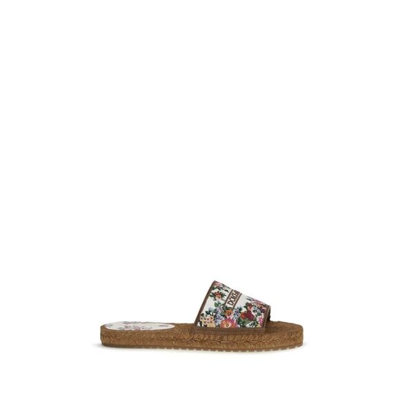 Dolce & Gabbana Multicolor Fabric Flat Women's Sandals